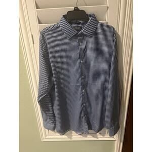 Chaps Mens Classic Style Fit Stretch Long Sleeve Shirt XL Big Plaid Stretch